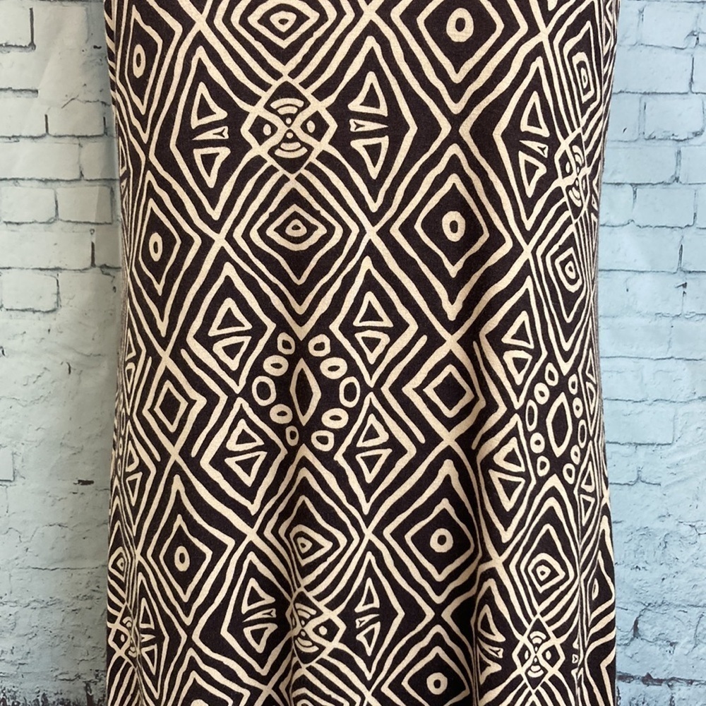 Soft Surrounding Tulum Sleeveless Jersey Maxi Tank Dress M Geo Print Lagenlook - Picture 6 of 16